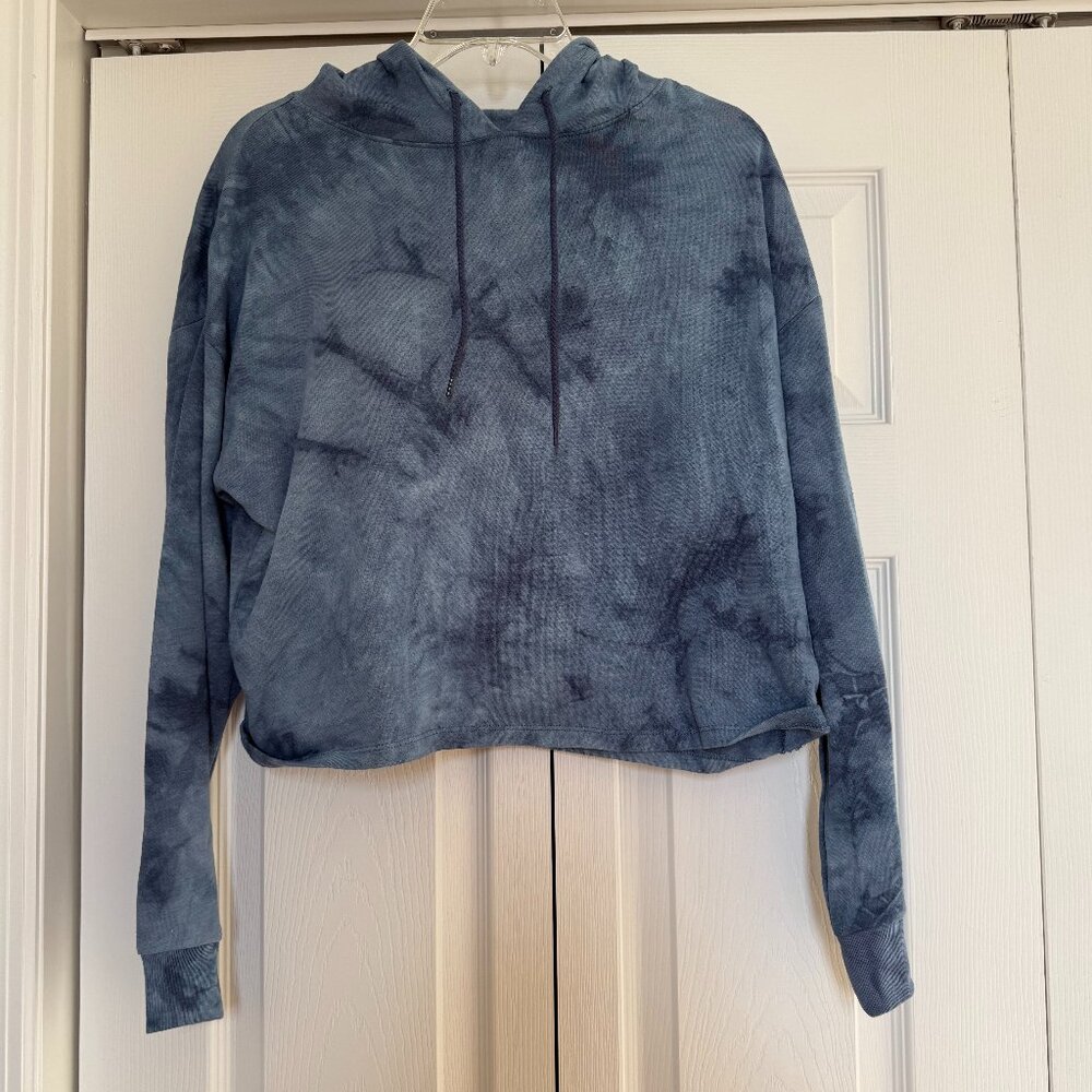 Aeropostale LLD Blue Tie Dye Cropped Hoodie Medium NWOT